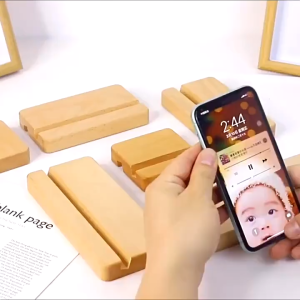 Wooden Phone Stand Holder Simple Universal Mobile Phone Tablet Support Racks Desktop Phone Holder