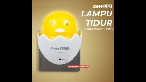 TaffLED Lampu Tidur LED Ayam Sensor Cahaya Night Light Warm White 5W Yellow