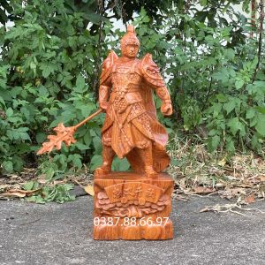 Tượng triệu tử long cao 20 30 40cm chất liệu gỗ hương cực đẹp