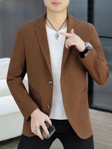 HENGYUANXIANG | Pure Cotton Mens Business Casual Suit Jacket Loose Drape No Ironing Spring Autumn Fashion Urban Style Long Sleeve Shirt