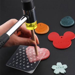 3Pcs DIY English Letter Leather Stamp Template Letter Number Leathercraft Stamping Tools Alphabet Stamps Handle Punch Kit