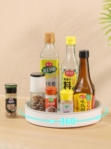 เก้าอี้หมุนสำหรับจัดระเบียบครัวความจุขนาดใหญ่พร้อมฝาปิดที่ง่ายต่อการเข้าถึง ขอบสูงป้องกันการตกหล่น