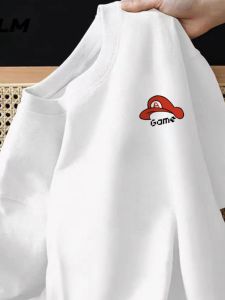 Áo Thun Nam Tay Ngắn Cotton Pha Trộn Mùa Hè Dáng Rộng in Họa Tiết Thời Trang Thường Ngày Chất Liệu Cotton Thoáng Khí Thoải Mái