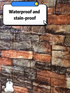 77x70cm Retro Wallpaper Foam Brick Self Adhesive 3D Wall Sticker Waterproof Wall Sticker Room Design For Cement Wall