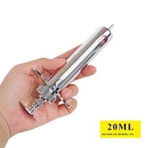 Kim Tiêm Thú Y Tự Động Bằng Kim Loại Điều Chỉnh Liều Lượng Tiêm Vắc Xin Cho Gia Súc Chăn Nuôi - 10/20/30/50ml Dụng Cụ Chăm Sóc Động Vật Trang Trại