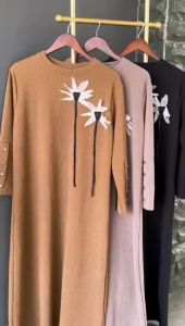 youras gamis muslim wanita kaos knit rajut import terbaru terlaris termurah cod