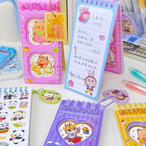 Mini Coil Book Buku Catatan Mini 33 Halaman Berwarna Stiker Capybara Gratis Gantungan