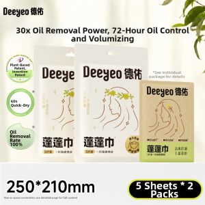DEYOU | No Rinse Dry Shampoo Cloth Portable Hair Refreshing Wipes