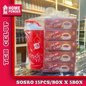 Promo Murah Teh Celup Sosro isi 15/box X 5 Box Bonus Tumbler Cantik