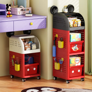 ชั้นวางหนังสือเคลื่อนที่สำหรับโรงเรียน ชั้นวางหนังสือแบบพกพา ชั้นวางหนังสือสำหรับอ่านหนังสือ ชั้นวางหนังสือขนาดกะทัดรัดสำหรับนักเรียน ห้องสมุดที่บ้าน ต้องประกอบเอง เรียบง่าย ชิ้น