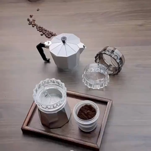 【จัดส่งในท้องถิ่น】Vogvigo กล่องแยกเก็บนมผงสำหรับหม้อโมก้าอุปกรณ์ชงกาแฟสากลแหวนวาล์วเดี่ยวและคู่