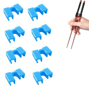 8PCS Reusable Chopstick Helpers Training Hinges Connector Multicolor for Adults Beginners Trainers Practice Japanese Korean Food