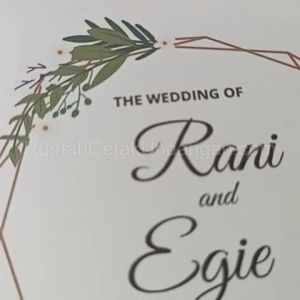 [50pcs - RCU012] KARTU UNDANGAN PERNIKAHAN / KHITANAN RUSTIC TEBAL SEHARI BERES