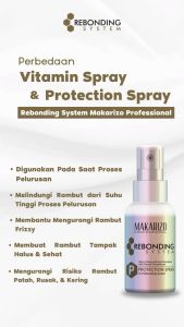 MAKARIZO Rebonding System Vitamin Spray 240ml Sebelum Rambut Proses Smoothing Pelurusan