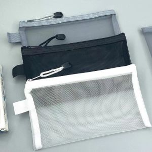 Ready Stock - Nylon Mesh Zipper Pen Bags Stationery Organizer Pouches for Home School & Office Supplies Accessories ✅✅✅✅✅✅**** PRINTING CUSTOM LOGO AVAILABLE *****✅✅✅✅✅✅