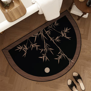 Water Absorbent Anti-Slip Bathroom Mat Toilet Entrance Door Mat Half round Silicon Dinosaur Carpet Home Decor Rug Customizable