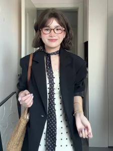 WESTAYONE | Slimming Business Casual Polka Dot Dress