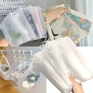 10/20/50 Frosted Resealable Pull Tab Zipper Bags Jewelry Toys Socks Brush Pen Stationery Portable Storage Bags Travel Supplies