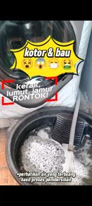 Pembersih Mesin Cuci Front loading KLINO CARE 1kg Washing Machine Cleaner Ramah Lingkungan