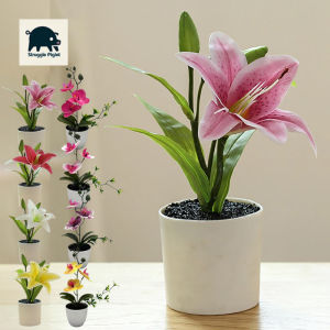 Fake Flower 3D Printing Film Small Lily Bonsai Creative Artificial Flower Interior Decoration Decoration Factory Simulation Pot