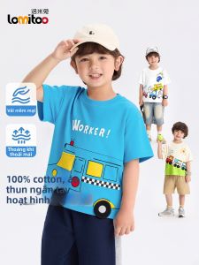 Lomitoo | Áo Thun Cotton In Hình 3D Thiết Kế Xe Đồ Hoạt Hình