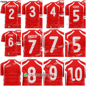 TESM Sumeer Red Seafood T-Shirt Spanish Market Festival Dad Son Parent Child Tour Street Short-Sleeve Outdoor Market Family Top