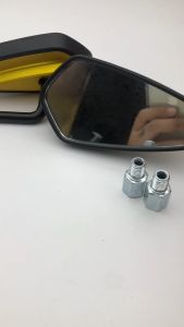 กระจกแต่ง 5 เหลี่ยม AC-3081 สีทอง น็อต10mm 1คู่