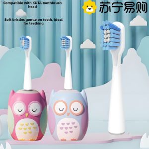 Early June Suitable KUTA Childrens Electric Toothbrush Head U1 Owl U-shaped Small Children Baby Replacement Brush Head