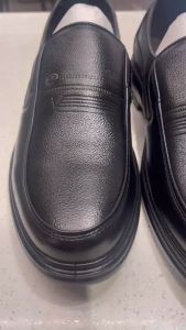 INGVIVI Sepatu Formal Hitam Casual Kerja Sepatu Slip-on Pria Hitam Polos