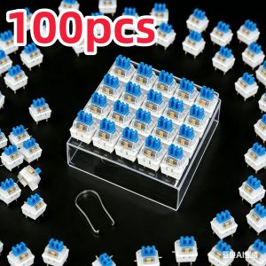 10/50/100/300pcs Keyboard Switch Keyboard Clicker Key Replacement 3 Pin Tactile Switch Plastic For Replacement Accessories
