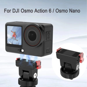 PULUZ Plastic Magnetic Camera Base For DJI Osmo Action 6 Nano Action Camera Quick-Release 1/4 inch Screw Hole Cold Shoe Mount