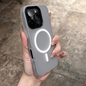 Luxury Candy Matte For Magesafe Magnetic Wireless Charge Case For iPhone 11 12 13 14 15 16 Pro Max Plus Double Shockproof Cover