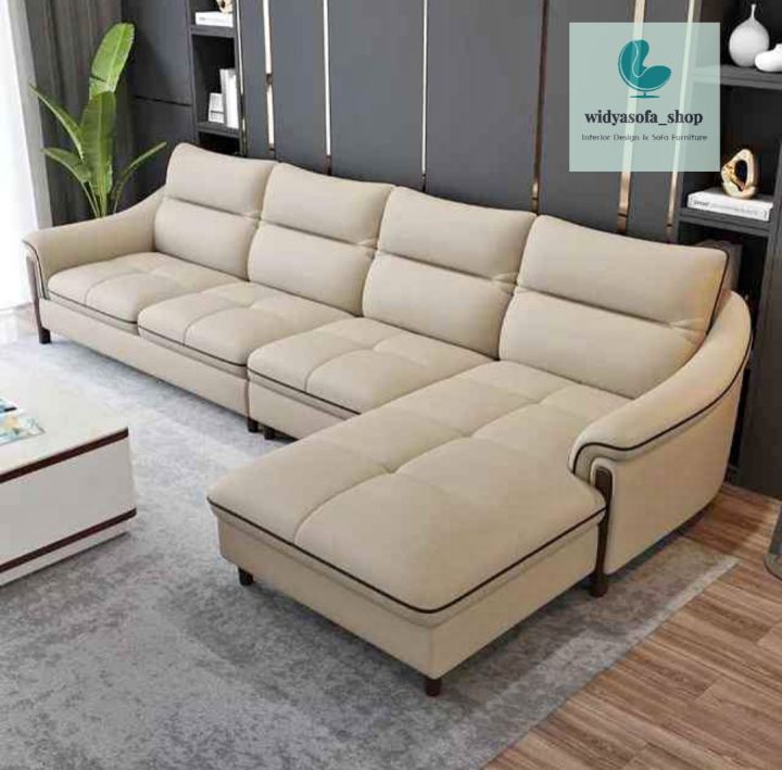 SOFA L SHAPE MINIMALIS KULIT OSCAR PREMIUM SOFA SEATER Lazada  Indonesia