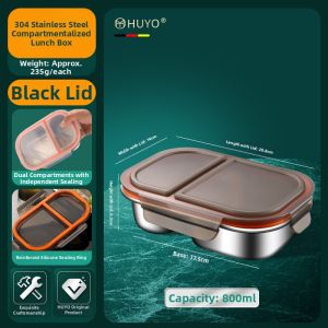 HUYO | Two-compartment Stainless Steel Lunch Box