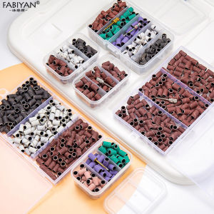Nail Sanding Band Grinding Ring Set Sanding Cap Bands For Electric Manicure Machine 180/120/80 Grit Nail Drill Grinding Bit Files Pedicure Tool Set