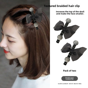 New Double-Layer Butterfly Clip Hairpin for Women Perfect for Side Bangs and Voluminous Hair Styling Accessory