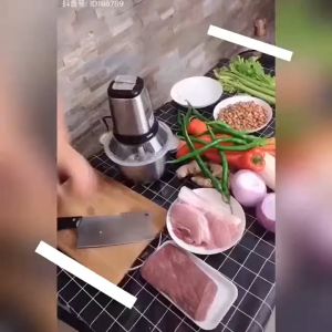 Máy Xay Thịt Đa Năng Cối Inox 304 Dung Tích 2L 4 Lưỡi Dao Bằng Thép