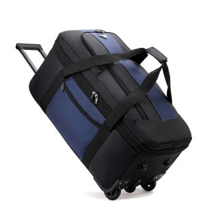 Large Capacity Moving Travel Bag Luggage Bag Cotton Quilt Waterproof Expandable Wheel-equipped Trolley Bag for Youth Travel