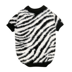 Thickened Zebradoyle Fur Dog Sweater Cat Sweater Warm Pet Clothes for Teddy French Bulldog Corgi Shiba Inu Winter Outfit