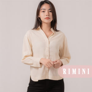 RIMINI - Atasan Cewe Kemeja Formal Casual Hijab Friendly Jumbo - Evereve Long Sleeves Top 85625-1