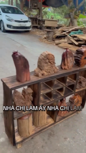 Tủ Gỗ Lũa Pơ Mu Nghệ Thuật Decor Trưng Bày Gỗ Quý Đồ Phong Thủy Độc Đáo - Bác Thợ mộc