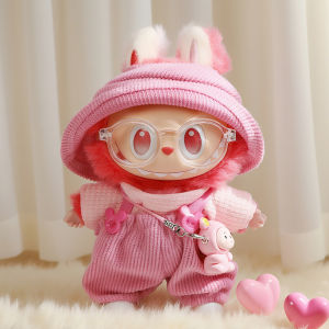 Bộ Đồ Lông Vũ Màu Hồng Labubu 17cm Bộ Đồ Chơi Thời Trang Cho Các Em Bé Trai Và Gái
