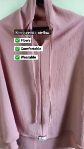 Bergo Crinkle Air Flow Terbaru: Hijab Pet Antem & Kerudung Instan Dewasa