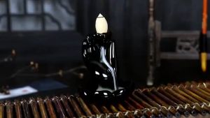 陶瓷回流香炉 香锥棒架 Ceramic Reflux Incense Burner Incense Cone Rod Holder檀香棒 瀑布香炉 熏香炉 香爐 赠送十个香锥