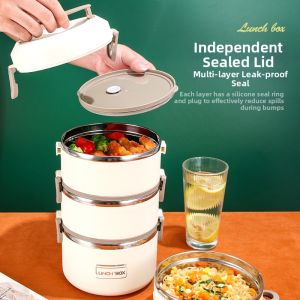 Stainless Steel Multi-layered Insulated Lunch Box Portable