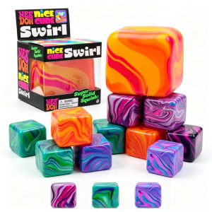 Dee Doh stripe Soft Glutinous Sensory Stress-relief Toy Cube Filled with Gel Stretchable Ball Soft Ice blind box Slow Rebound