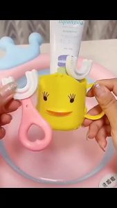 Aibeile Baby 2-6 Years U-shape Toothbrush for Baby Whitening Teeth Soft Tooth Cleaning Brush Kids