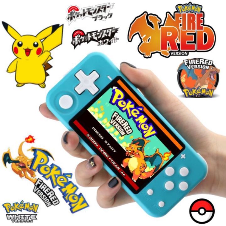 Powkiddy q90 console games Pokemon retro handheld console