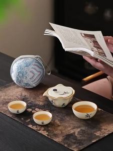 JISU | Bộ Dụng Cụ Trà Du Lịch Bao Gồm ấm Trà và Tách để Pha Trà