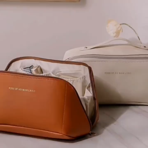 Cosmetic bag. Portable large capacity travel toiletry and makeup storage bag